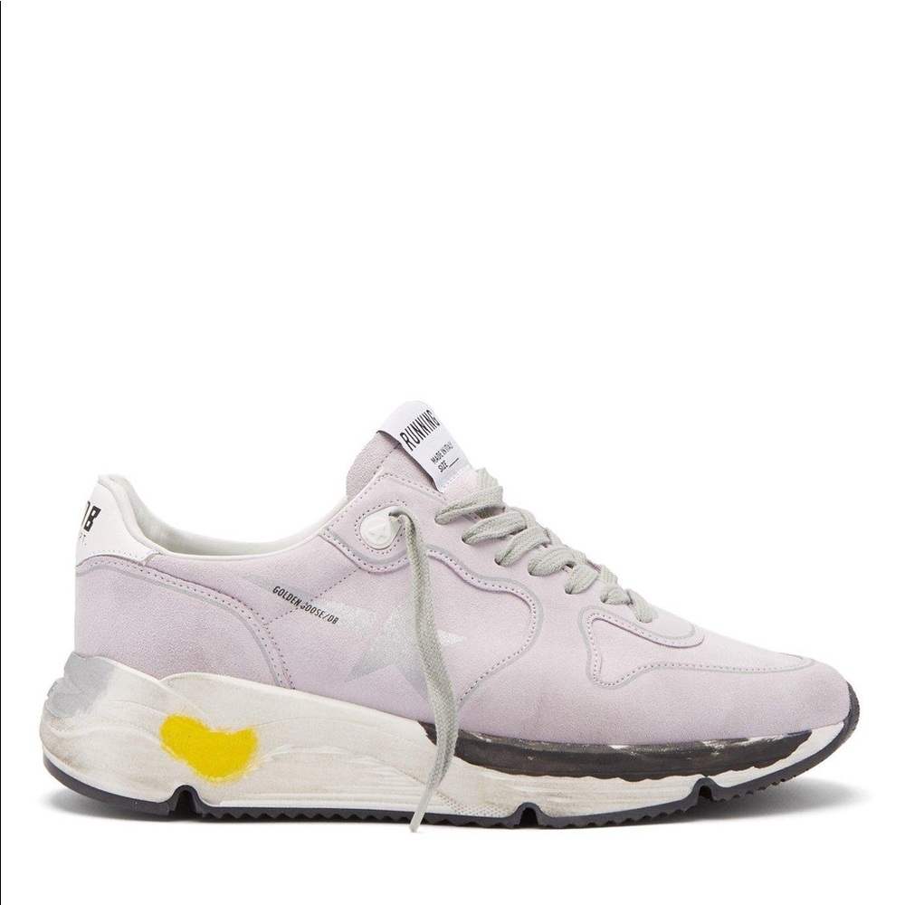 Golden Goose Women's Purple Running Sole Low Top Suede Sneakers